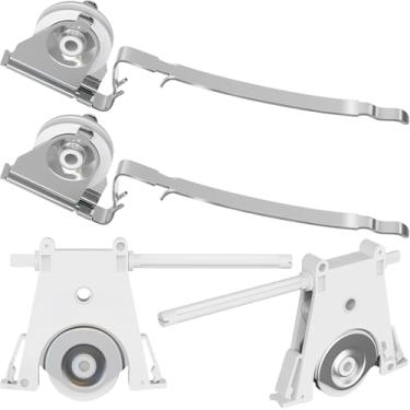 Imagem de Rolo de porta de tela deslizante para telas deslizantes Andersen superior #1997063 e inferior #1997310 (1991 até o presente), rodas côncavas de nylon de 3,5 cm, rolos ajustáveis na borda, pacote com 4