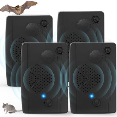 Imagem de Dispositivos de dissuasão de morcegos, repelente de morcegos para sótão, repelente de pássaros recarregável, varanda e casa | Remoção de morcegos faça você mesmo para uso interno e externo | Amigável