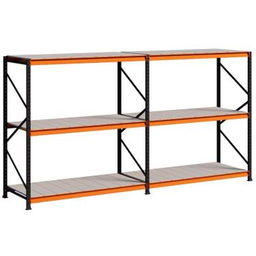 Imagem de Mini Porta Pallet 1 Inicial 1 Continuação 200x180x60 3 Nível Com Bandeja de Aço - Amapá