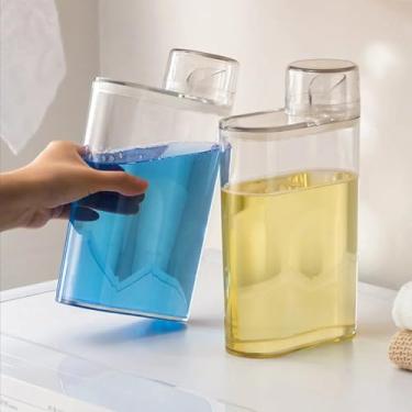 Imagem de KIT C/ 2 Dispenser Multiuso Pote, para Sabão líquido, Sabão em Pó, Detergentes, líquidos para Limpeza Resistente Transparente