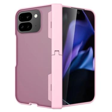Imagem de LTLMYDAM Capa antiqueda para Google Pixel 10 Pro Fold, suporte ajustável, capa de telefone com dobradiça elegante, proteção total para celular, capa fosca, rosa, 10 Pro Fold
