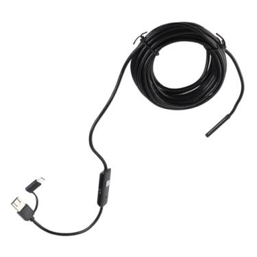 Imagem de Câmera de endoscópio 3 em 1 USB tipo C Micro USB OTG compatível com smartphones Android para reparo doméstico de inspeção de tubo de motor com lente de 5m de 5m de 5m