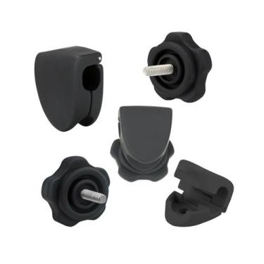 Imagem de Clipes de viseira de futebol DUTYBOD Universal Fit (1 par) pretos