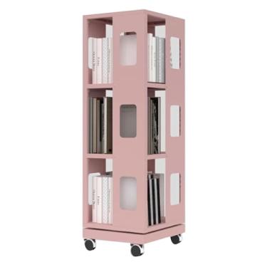 Imagem de FPPOIXDM Estante rotativa, estante de livros, prateleira de armazenamento para escritório em casa, estante rotativa de 360°, fácil de montar, estante de livros