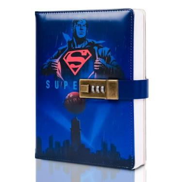Imagem de Diário de senha com tema de super-herói, caderno de armazenamento seguro de senha para uso pessoal, diário de registro de senha para adolescentes, adultos e fãs de super-heróis, organizador elegante