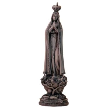 Imagem de Imagem de Nossa Senhora de Fátima 30cm | Escultura em Resina com Efeito Mármore Premium