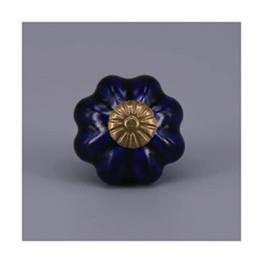 Imagem de Puxador de armário 1 peça vintage abóbora cerâmica maçanetas de porta de armário gaveta armário puxador de móveis decoração de casa puxadores de gaveta puxadores de gaveta