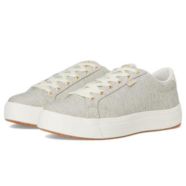 Imagem de Keds Tênis feminino Park com cadarço, Branco neve/listras de sementes de aveia, 34