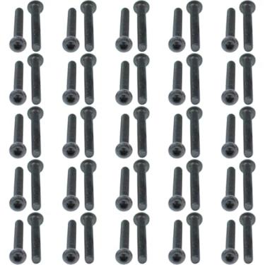 Imagem de Parafusos sextavados com cabeça de botão de liga de aço grau 10,9, M2.5X20, Black