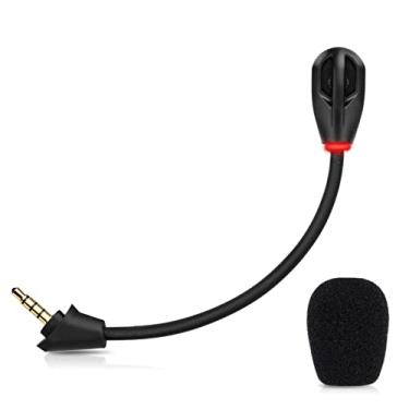 Imagem de Substituição de microfone para auriculares sem fios HyperX Cloud Alpha, microfone desmontável com cancelamento de ruído de 3,5 mm com indicador de silêncio LED para PC, Xbox One, PS4, PS5