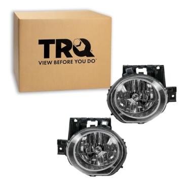 Imagem de TRQ Conjunto de montagem de farol de 2 peças lado do motorista e do passageiro compatível com Nissan Juke NI2502201 NI2503201 2011-2014