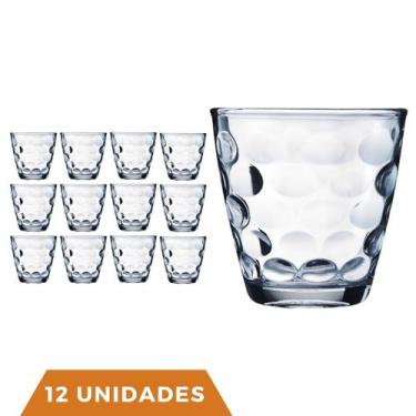 Imagem de Kit Com 12 Copos de Vidro Transparente 250ML Bangkok Redondo - WELLMIX