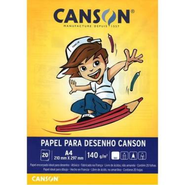 Imagem de Bloco A4 140g Canson branco com 20 folhas