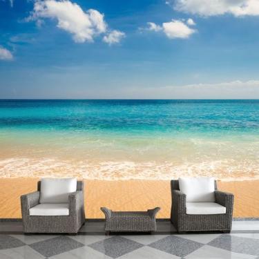 Imagem de Papel de Parede Praia Paisagem Mar Natureza Sala Painel - 102pcp - All