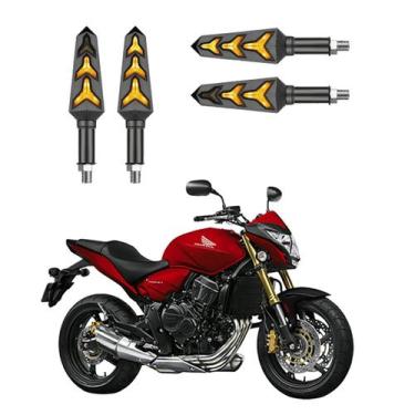 Imagem de KIT 4 Seta Sequencial Pisca de Led Universal Modelo P09S Estrela Moto 