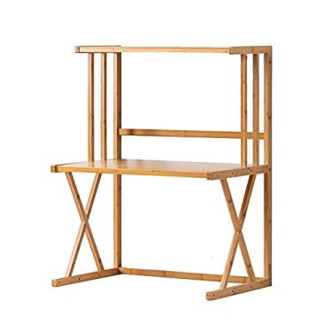Imagem de Suporte de impressora para mesa, suporte de impressora com prateleira de armazenamento de 2 níveis, prateleira de mesa de cozinha, prateleira de mesa com armazenamento, escritório, casa, mesa, mesa