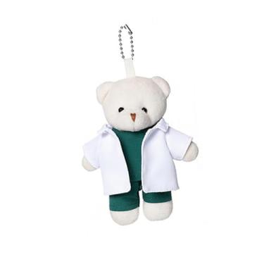 Imagem de Dynwave Bicho de pelúcia Doutor Urso, brinquedo de pelúcia, casaco branco em uniforme de médico, profissional, boneco fofo de pelúcia, para filhas e crianças