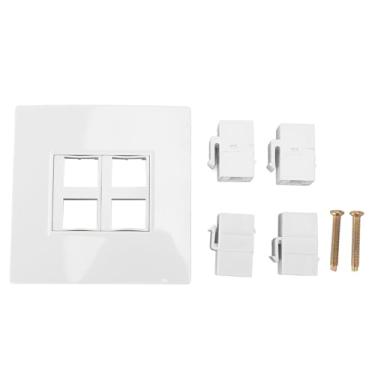 Imagem de CAT6 HD Interface multimídia Placa de parede Professional 4 Porto Ethernet Painel de cabo Conectividade de alta velocidade Gigabit Para configuração de teatro de escritório em casa