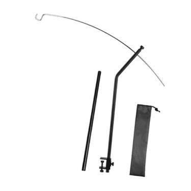 Imagem de KiBcsLic Suporte para Lanterna de Acampamento, Suporte para Lâmpada de Mesa, Suporte para Lanterna Removível Multiuso, ótimo para Mochilas, Churrascos E, Seção Dupla