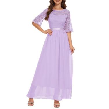 Imagem de Vestido Wedtrend, manga comprida, formal, convidado de casamento, lava