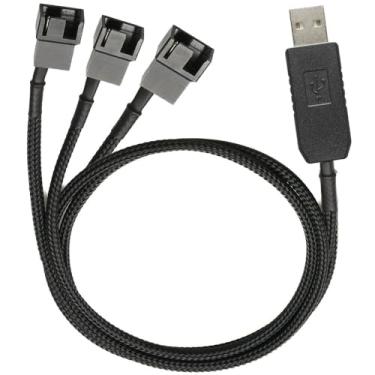 Imagem de Gebildet Cabo Adaptador De Alimentação Usb 3 Vias Com Capa Ventoinha E 4 Pinos Para Pc Velocidade Máxima 12 V Aumento Voltagem