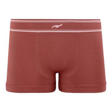 Imagem de Cueca Boxer Infantil Lisa sem Costura Terracota - Zee Rucci, GG