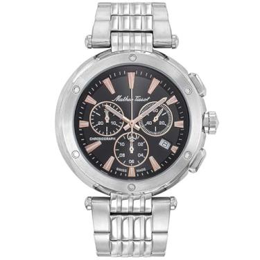 Imagem de Mathey Tissot Relógio masculino Neptune Chrono com mostrador preto - H912CHRRN, Preto