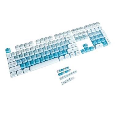 Imagem de predolo Conjunto de Keycaps, acessórios para teclado, moderno, resistente, portátil, profissional para teclado mecânico, 132 teclas fofas, presentes de, Azul