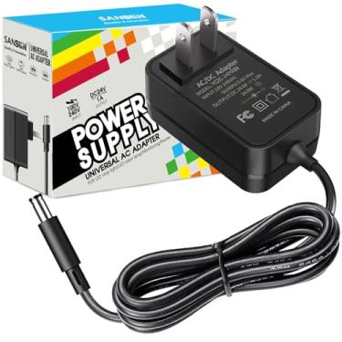 Imagem de Fonte de alimentação de 24 V 1 A, CA 120 V para CC 12 V 5,5 x 2,1 mm, controlador LED de 24 volts, transformador adaptador de 24 W para tiras de luz, câmaras de vigilância, HDD externo, monitor,