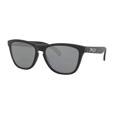 Imagem de Oakley Óculos de sol polarizados Frogskins 24-297 preto fosco com irídio preto 24 297 55 mm