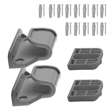 Imagem de YIJU Kit de acessórios de substituição para portão retrátil para bebês, extensão para portão de bebê, suporte para cachorro de estimação, conjunto de, Cinza