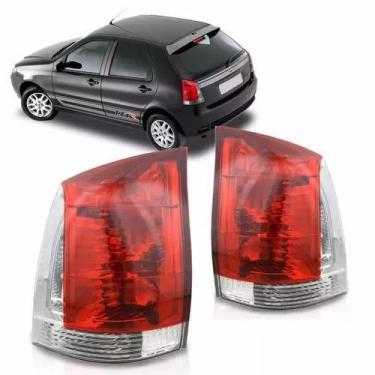 Imagem de Lanterna Traseira Direita Palio 2004 a 2011 Bicolor Pisca e Ré Cristal