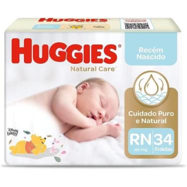 Imagem de Kit c/ 4 Huggies RN - Fralda, 34 unidades