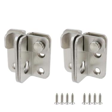 Imagem de Rannb Trava de porta deslizante de aço inoxidável com orifício de cadeado para armário, banheiro, janela, porta de celeiro de garagem, aberta à direita - 2 peças