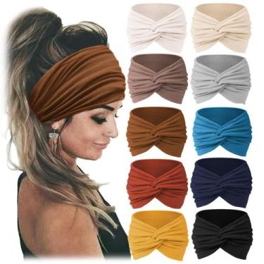 Imagem de Headbands Jesries African Wide Hair Wrap para mulheres x10