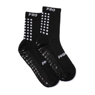 Imagem de Meia Esportiva Prosocks Grip Draft ProFly Preto/Branco, Preto, Branco,