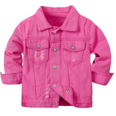 Imagem de Jaqueta jeans Cromoncent Boys Girls Snap Button Rose 10-11Y