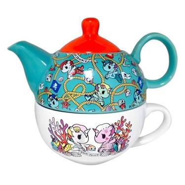 Imagem de Conjunto de bule de cerâmica decorativo Toki Doki, 325 ml, da JustFunky