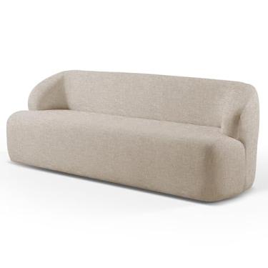 Imagem de Sofá 3 Lugares Espaçoso e Confortável Formarto Orgânico Minimalista 180cm - Sirius (Bege)