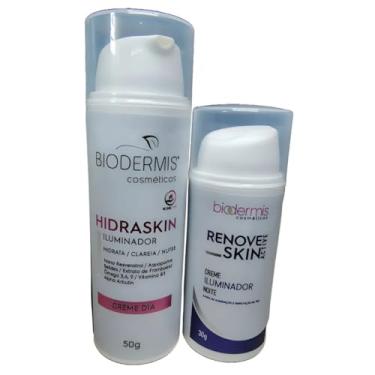 Imagem de Kit 1 Hidraskin Dia E 1 Creme Renove Skin Noite Biodermis