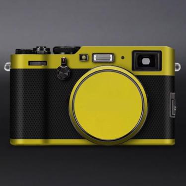 Imagem de X100F Película de câmera antiarranhões para FujiFilm X 100F Película protetora de vinil revestimento acessórios de fotografia adesivo X-100F (mancha dourada)