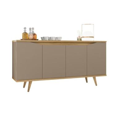 Imagem de Aparador Buffet Grace com 4 Portas e Pés de Madeira Maciça Fendi/hanover