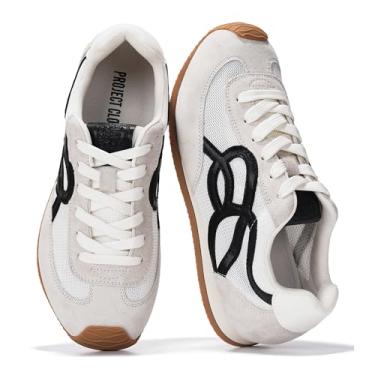 Imagem de Project Cloud Tênis feminino Barefoot Shoes – Tênis feminino com cadarço de espuma viscoelástica – leve e antiderrapante – Tênis feminino moderno para o dia todo 2025 (baixo), Preto Mult, 34