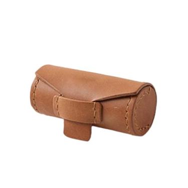 Imagem de Zialofi Mini bolsa de batom de PU para mulheres, presentes, pequena, resistente a arranhões, organizador de cosméticos, Marrom Escuro