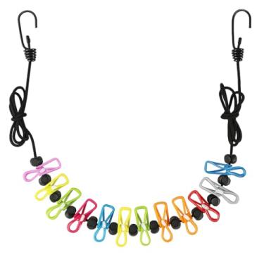 Imagem de Varal Retrátil de Viagem com Prendedores Coloridos e Ganchos – Portátil, Compacto e Resistente para Hostel, Camping, Hotel, Banheiro – Leve e Dobrável