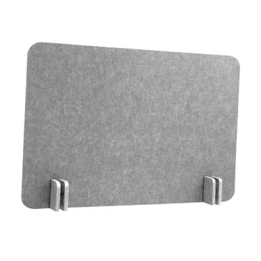 Imagem de IEUDNS Divisória de mesa acústica, divisória de mesa, à prova de som, painel de privacidade vertical, tela protetora para sala de aula, escola, Cinza Claro 40x50 Cm