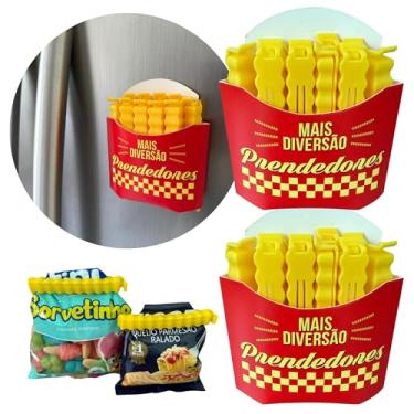 Imagem de Kit Prendedor De Embalagem Batatinha Fechar Pacote Saco Alimento (Kit 20 Prendedores)