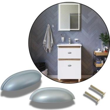 Imagem de Kit 10 Puxador Concha Cozinha Porta Gaveta Armário - Compras Fáceis, P