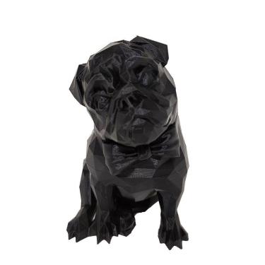 Imagem de Pug Cachorro Impressão 3d Objeto Decorativo Preto Decoração