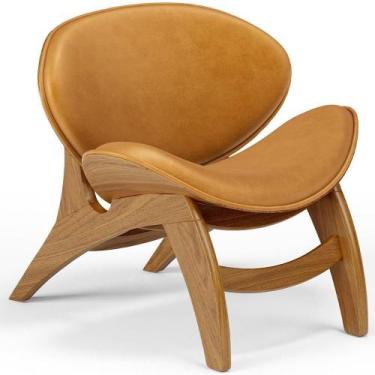 Imagem de Poltrona Decorativa Orgânica Sala Living Kadosh L02 material sintético